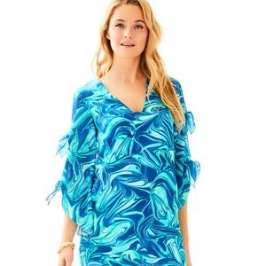 NWOT Lilly Pulitzer Avila Stretch Silk Tunic Dress